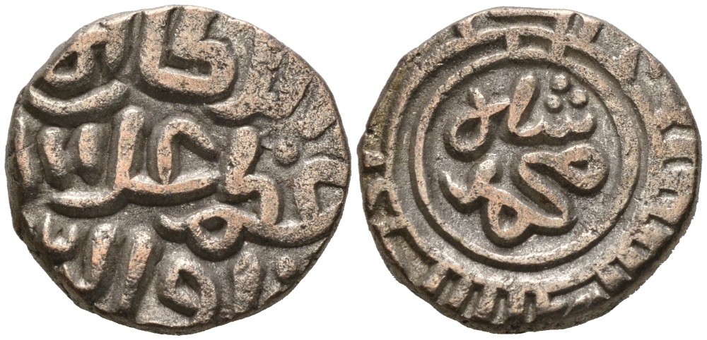 Индия 2 гани 1308 (AH711) Делийский Султанат, Ghiyath al-Din Balban Goron/Goenka D 233, Mitchiner 2569 биллон 192-713
