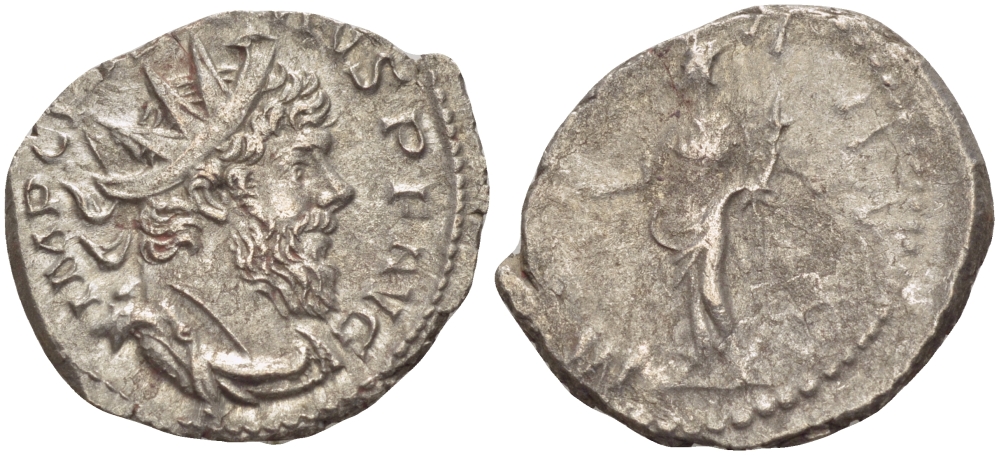 Римская Империя (императоры в Галлии) антониниан 260 - 269 Постум. IMP C POSTVMVS P F AVG / MONETA AVG, Монета с весами и рогом Изобилия, Колония Агриппины, Very fine RIC 315 биллон 1073-12-86