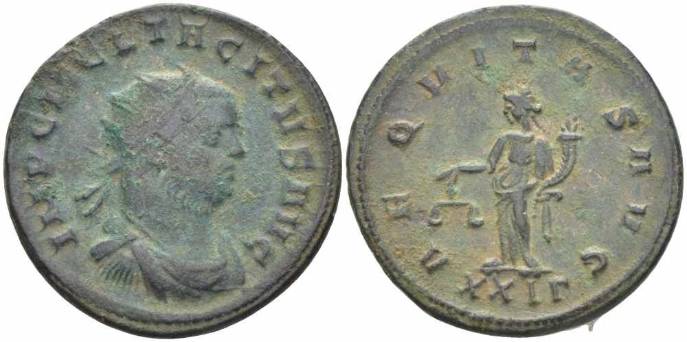 Римская Империя аврелианиан 275 Тацит AEQVITAS AVG Рим Good Very fine RIC 82 бронза, серебрение 1073-16-113