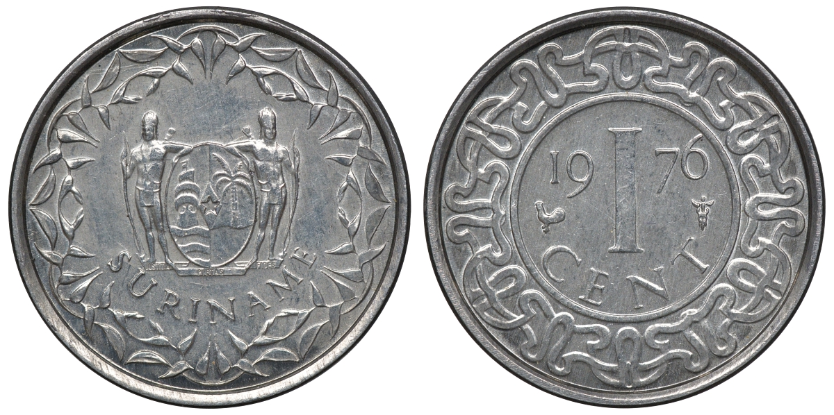 Суринам 1 цент 1976 KM 11a алюминий UNC 4118-354