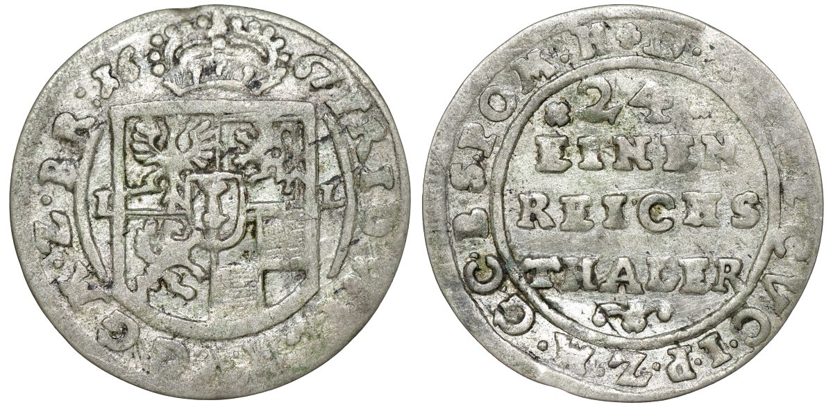 Бранденбург-Пруссия 1/24 талера 1667 KM 350 серебро 46-213