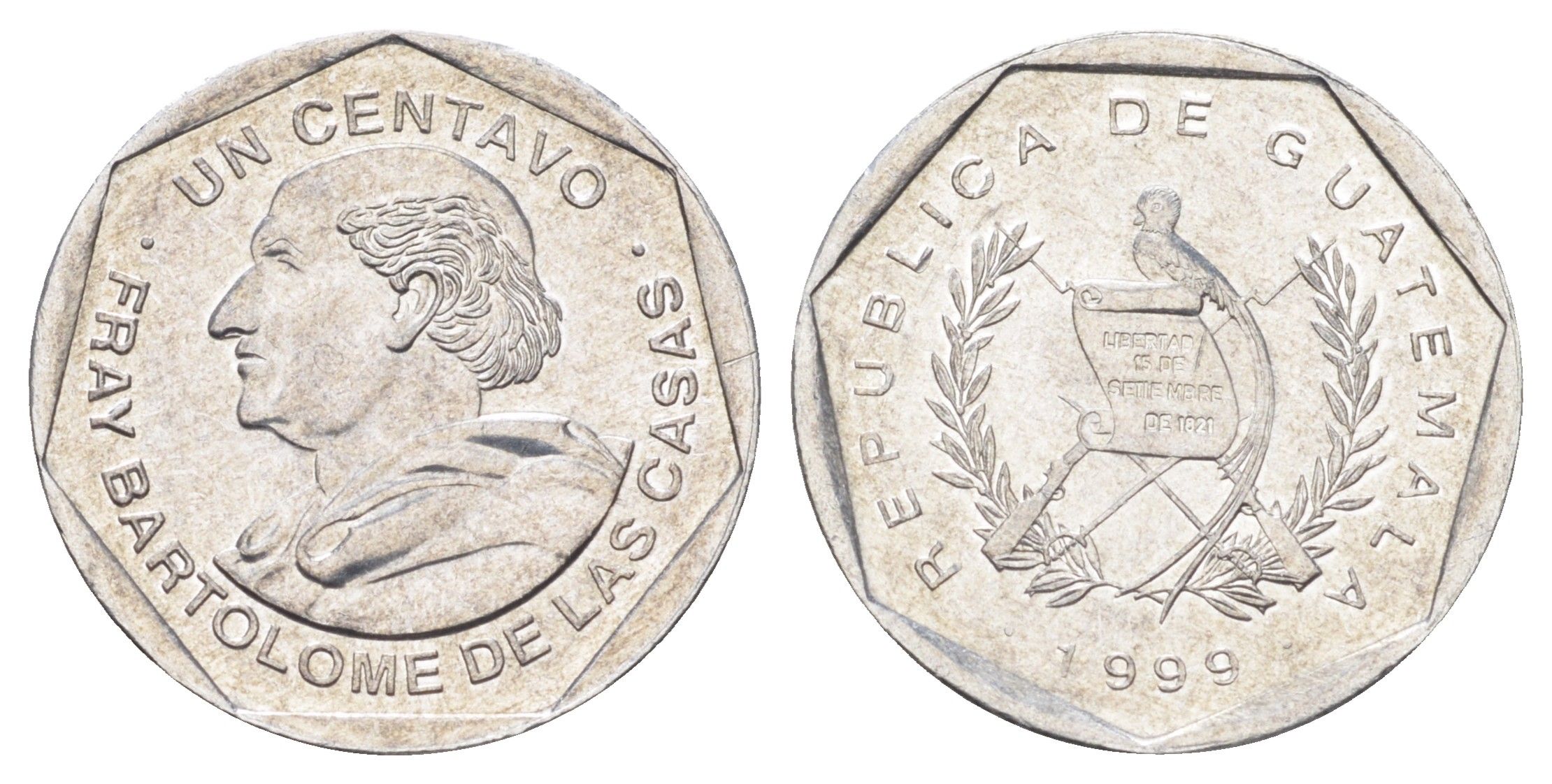 Гватемала 1 сентаво 1999 KM 282 алюминий UNC 4682-1047