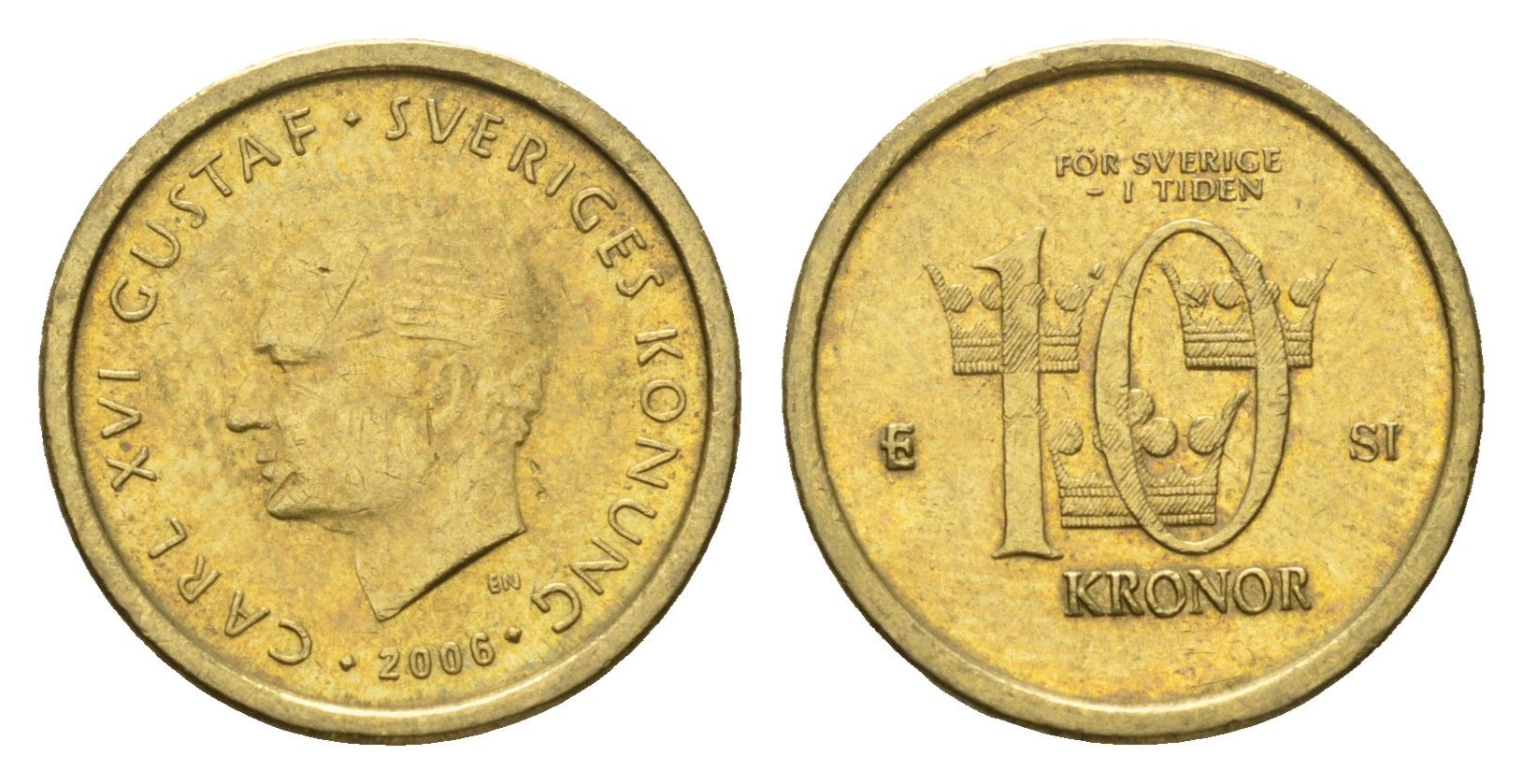 Швеция 10 крон 2006 Карл XVI Густав (1973-) KM 895 нордик 4642-822