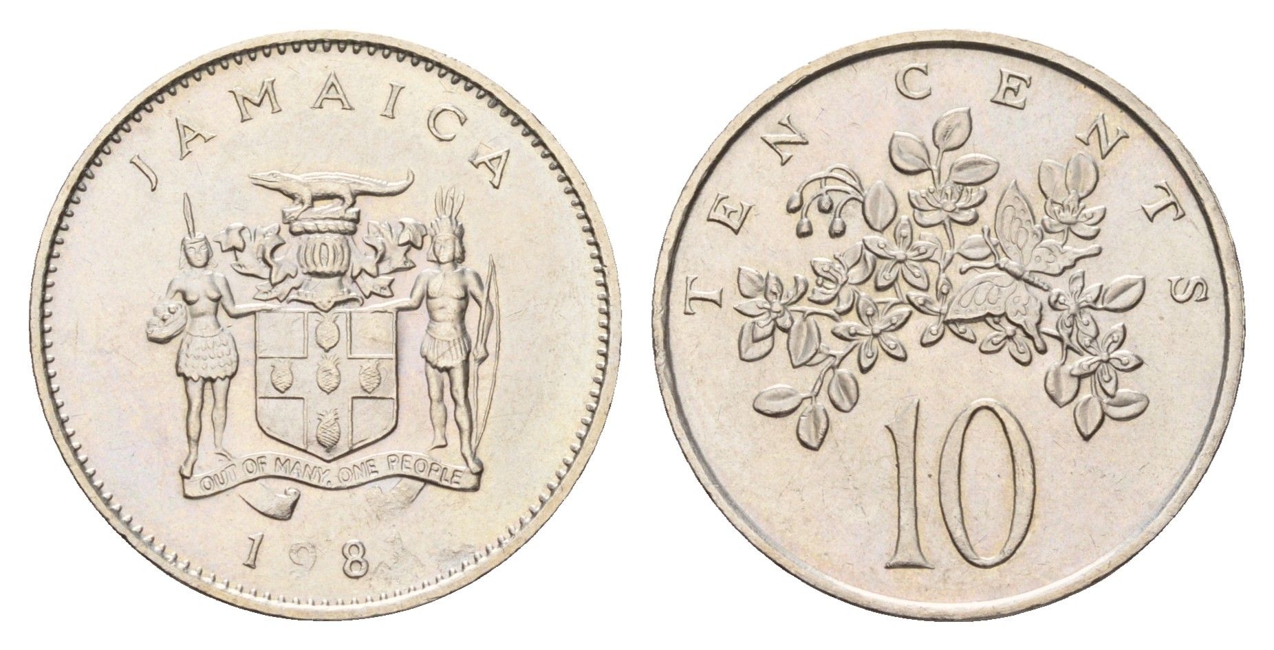 Ямайка 10 центов 1981 KM 47 медно-никель UNC 4670-1134