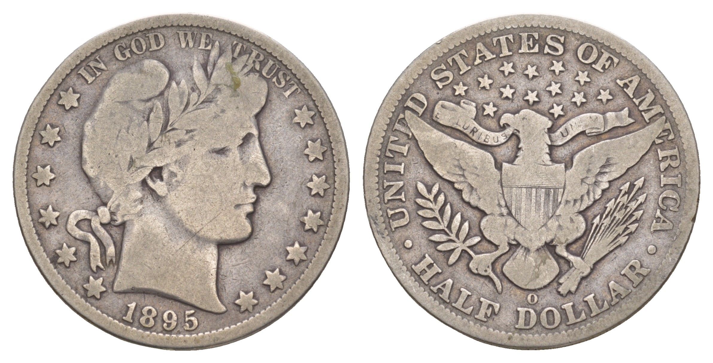 США 1/2 доллара (50 центов) 1895 O, 50 центов Барбера KM 116 серебро    5010-1613