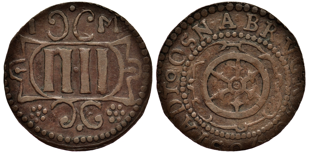 Оснабрюк 4 пфеннига 1690 Kennepohl 465 медь 1521-1534