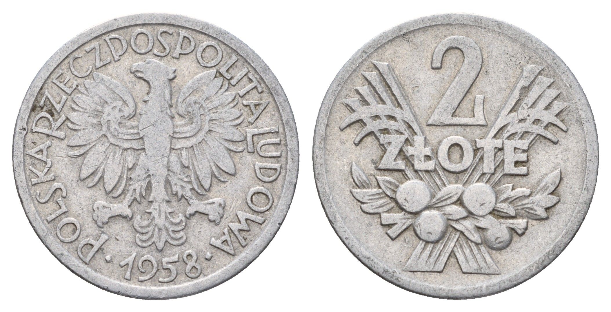 Польша 2 злотых 1958 Y 46 алюминий 4675-622