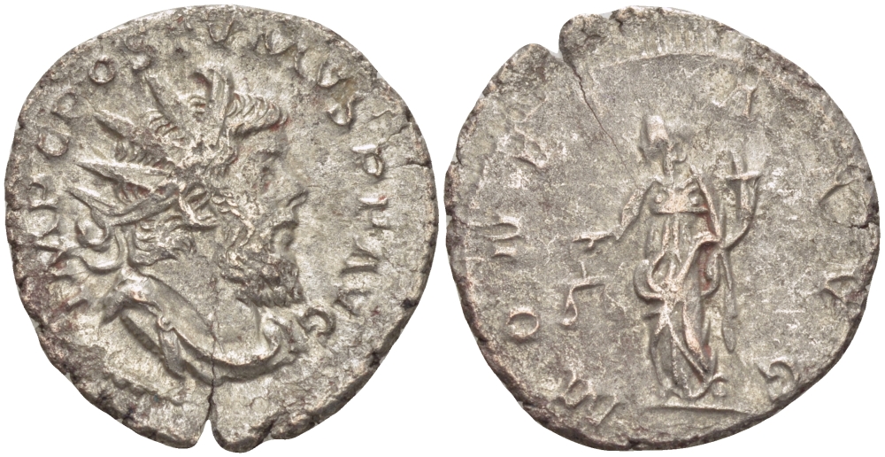 Римская Империя (императоры в Галлии) антониниан 260 - 269 Постум. IMP C POSTVMVS P F AVG / MONETA AVG, Монета с весами и рогом Изобилия, Колония Агриппины, Good Very fine RIC 315 биллон 1073-12-101