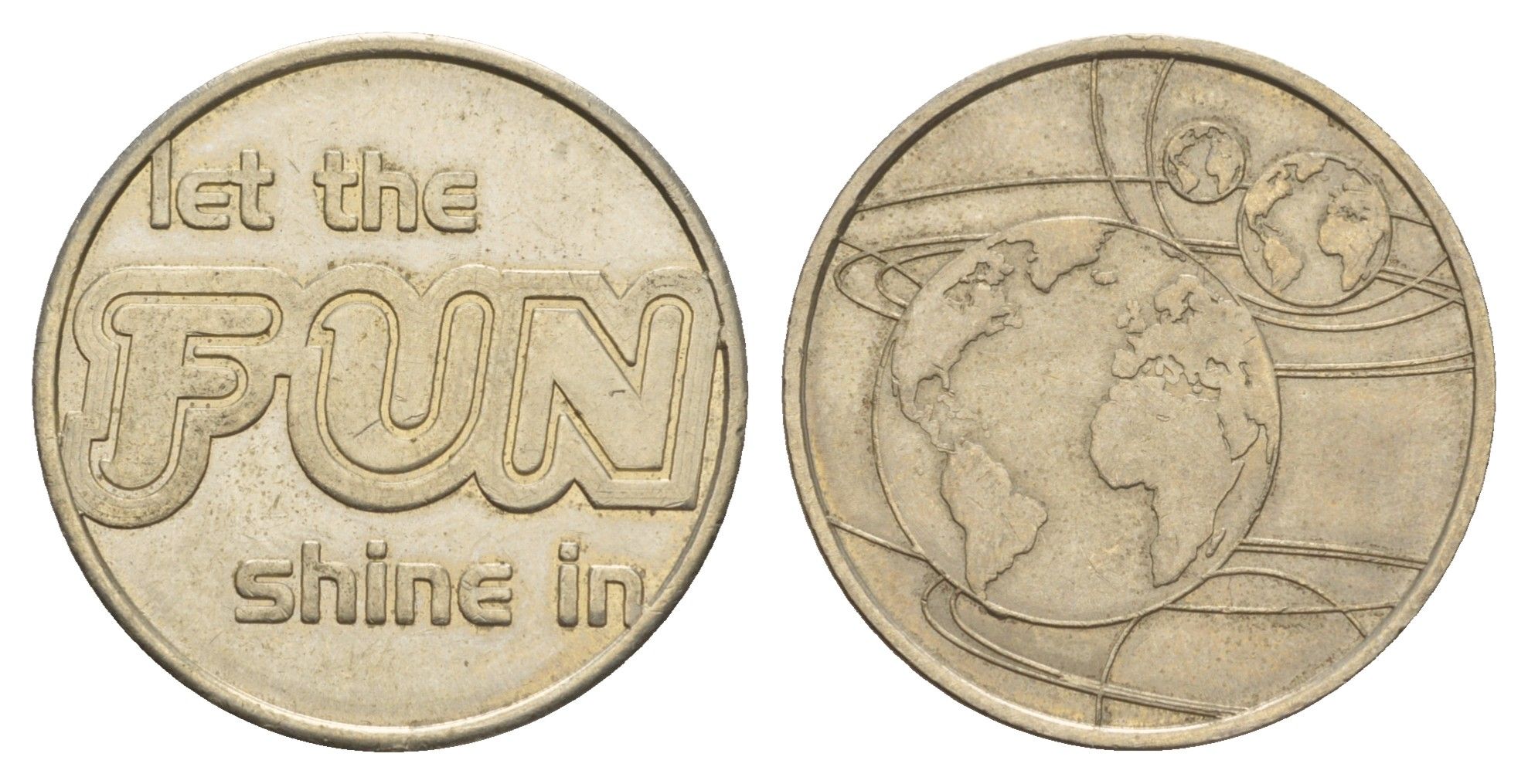 Великобритания игровой жетон пусть веселье сияет диаметр 24,5 мм, вес 6,2 гр медно-никель aUNC 4656-611