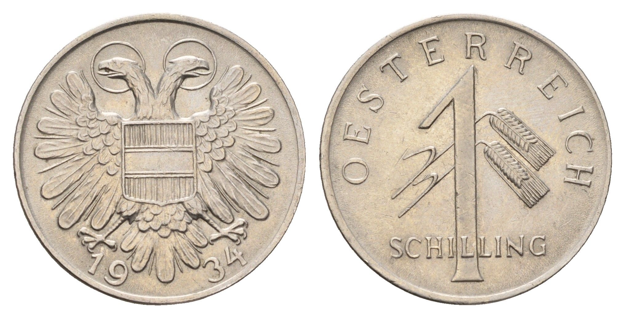 Австрия 1 шиллинг 1934 KM 2851 медно-никель aUNC 4675-741