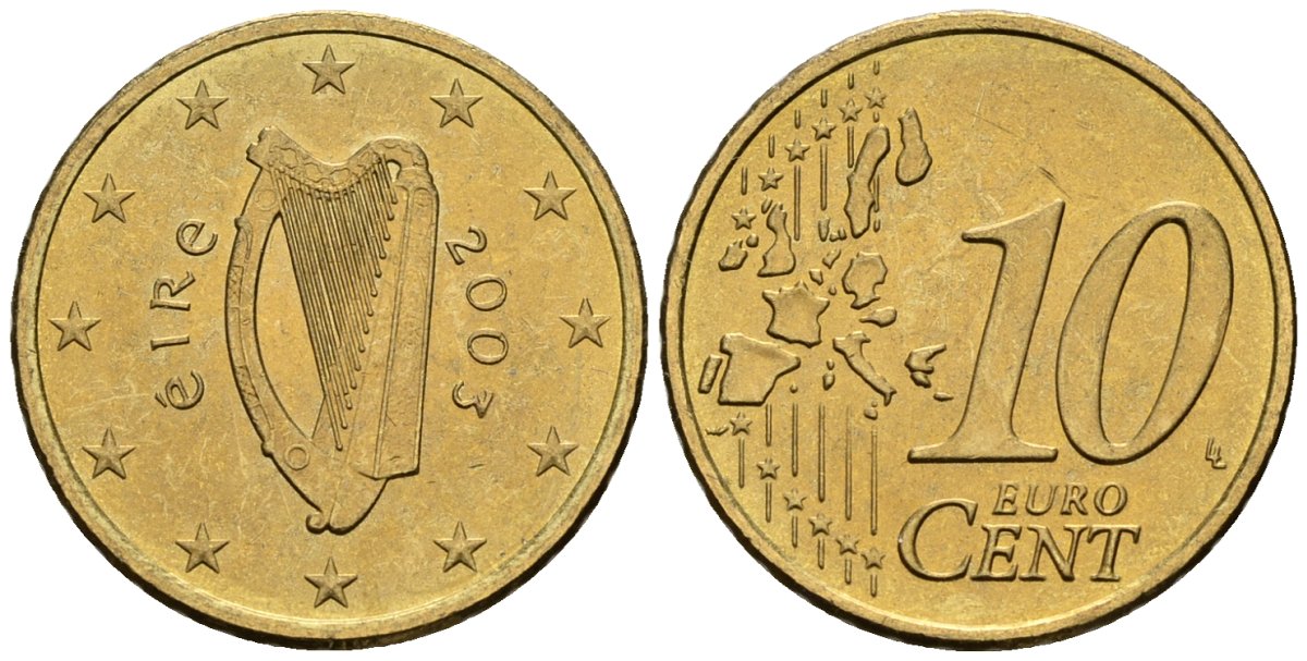 Ирландия 10 евроцентов 2003 KM 35 нордик 4147-726