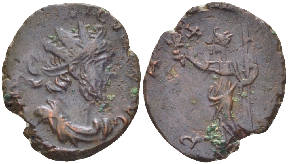 Римская Империя (императоры в Галлии) антониниан 272 - 273 Тетрик I. PAX AVG, Пация, персонификация Мира, Колония Агриппины, Good Very fine RIC 100 биллон 1073-13-116