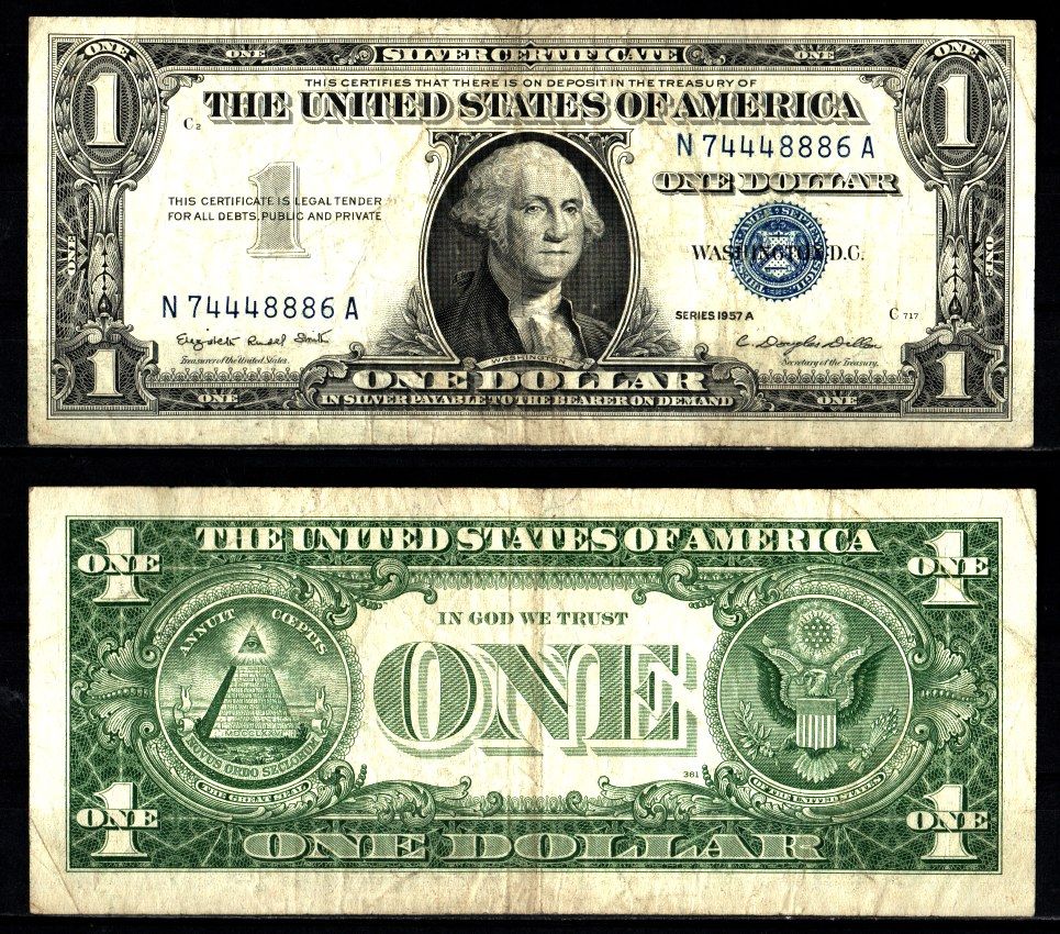 США 1 доллар 1957 Pick 419 a бумага 2119-38-3-2