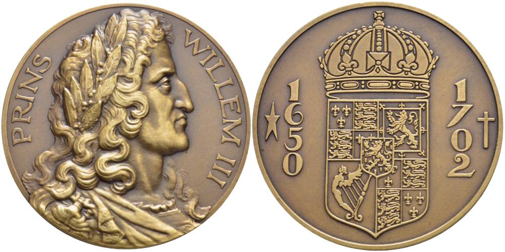 Нидерланды медаль ND Принц Нидерландов Виллем III(1650-1702), диаметр 50 мм.      1066-10-51