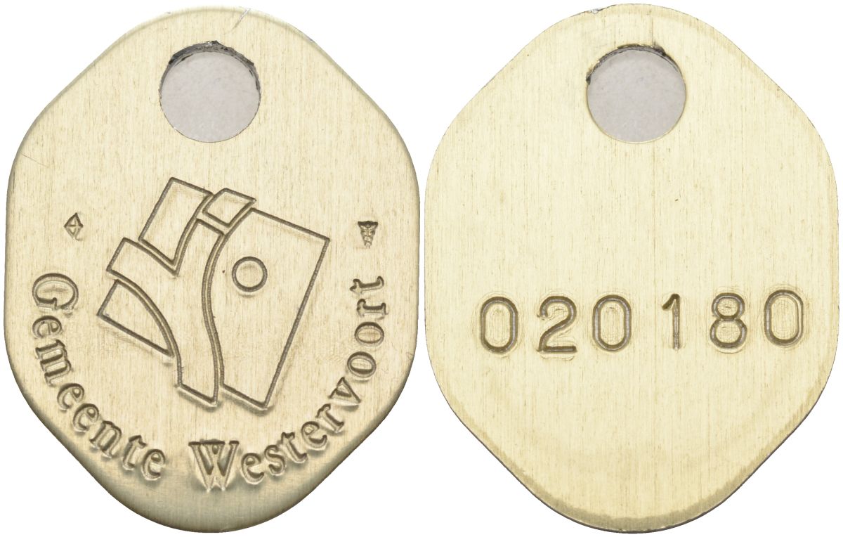 Нидерланды, Вестерворт жетон ND белый, 020180 4368-535