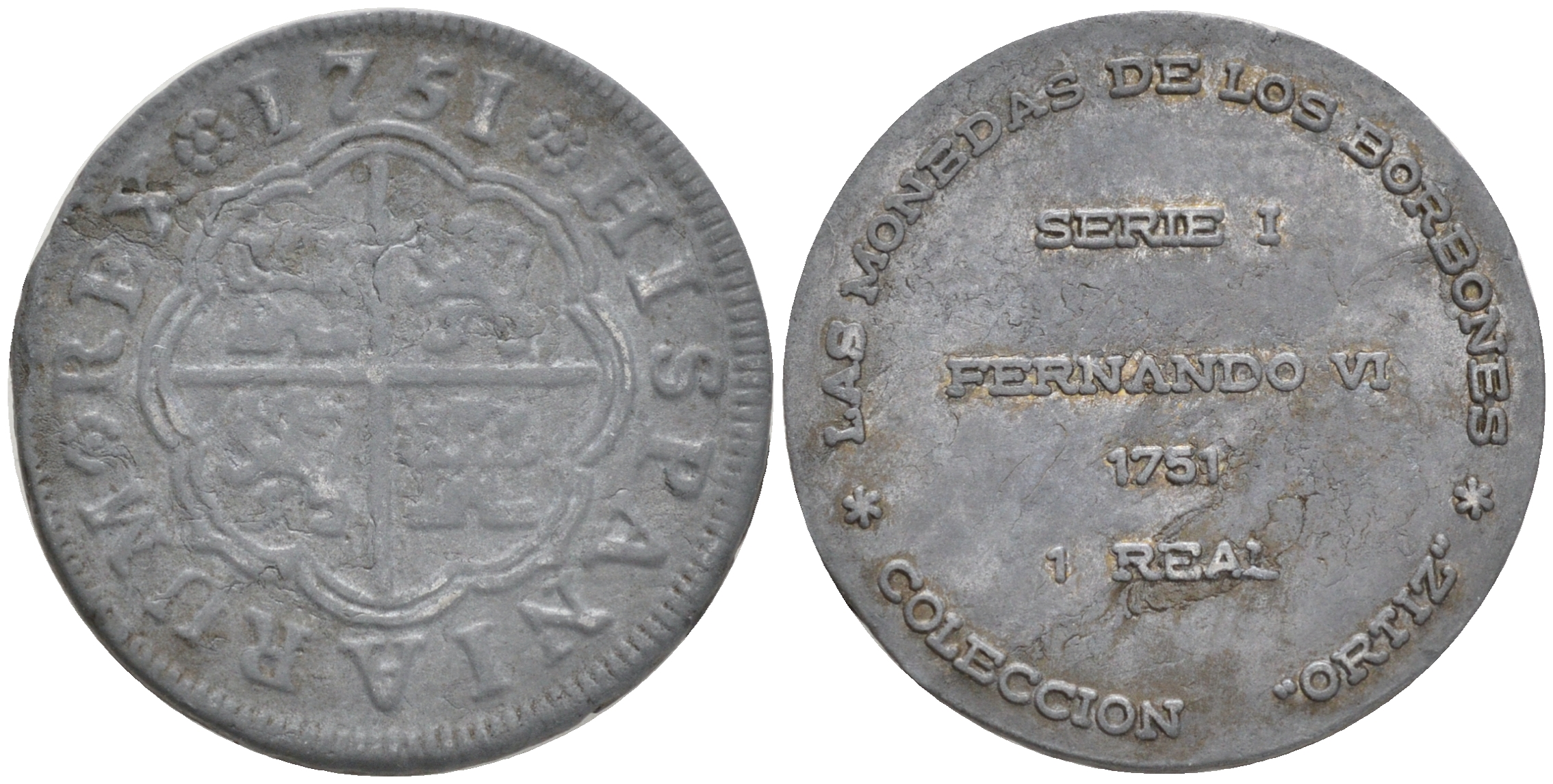 ИСПАНИЯ ЖЕТОН 1 РЕАЛ 1751 СЕРИЯ 1 ФЕРДИНАНДО VI 4561-824