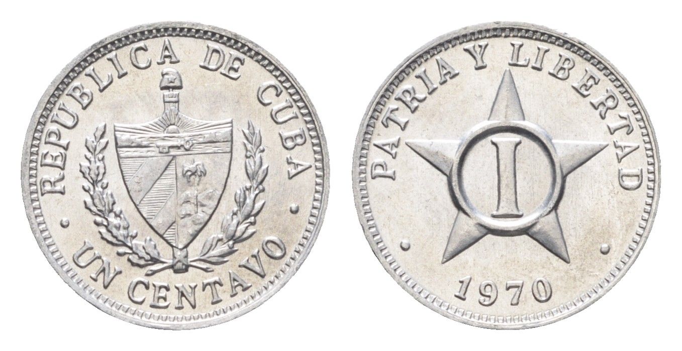 Куба 1 сентаво 1970 KM 33.1 алюминий UNC 4668-838