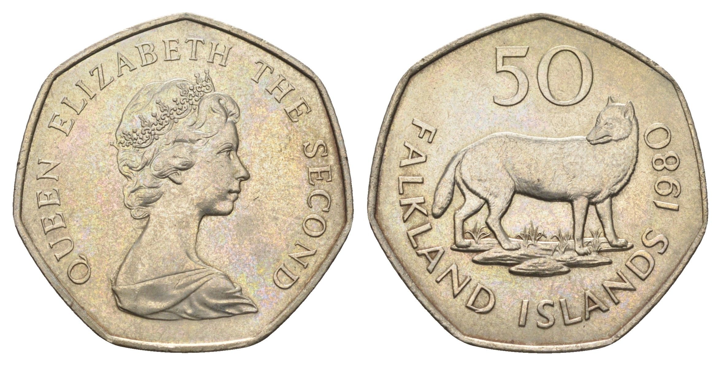 Фолклендские острова (Фолкленды) 50 центов 1980 KM 14.1 медно-никель UNC 4667-615