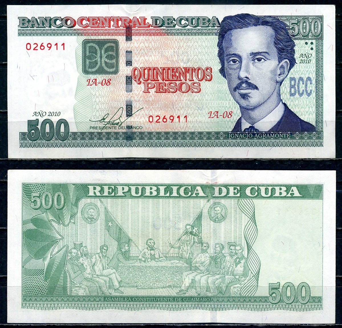 Куба 500 песо 2010 Pick 131 бумага 6301-28-1-2