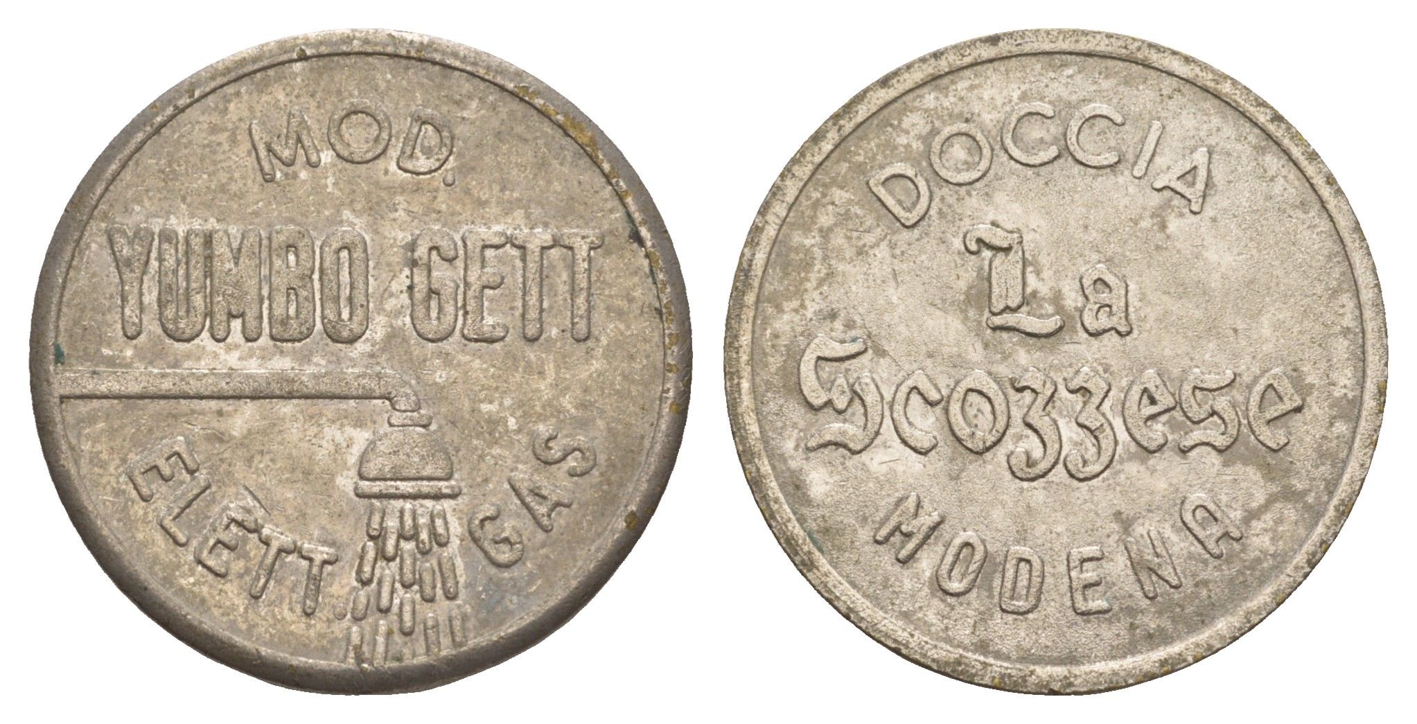 Италия, Модена жетон для принятия душа диаметр 25 мм, вес 7,8 гр медно-никель 4656-613