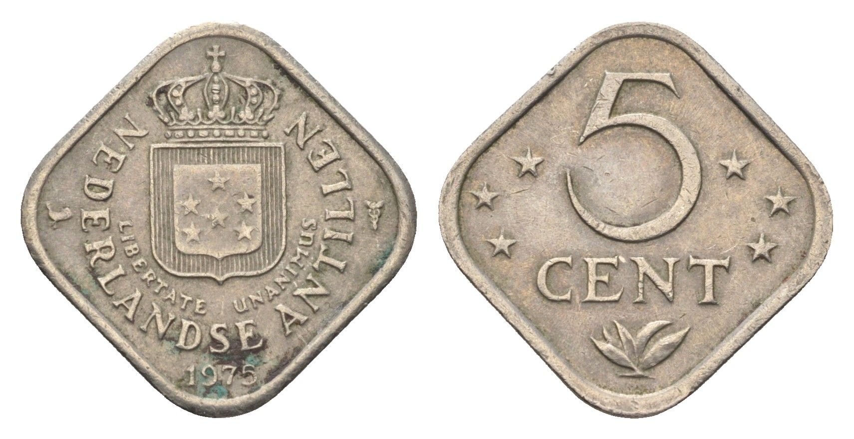 Нидерландские Антильские острова (Нидерландские Антилы) 5 центов 1975 KM 13 медно-никель 4664-642