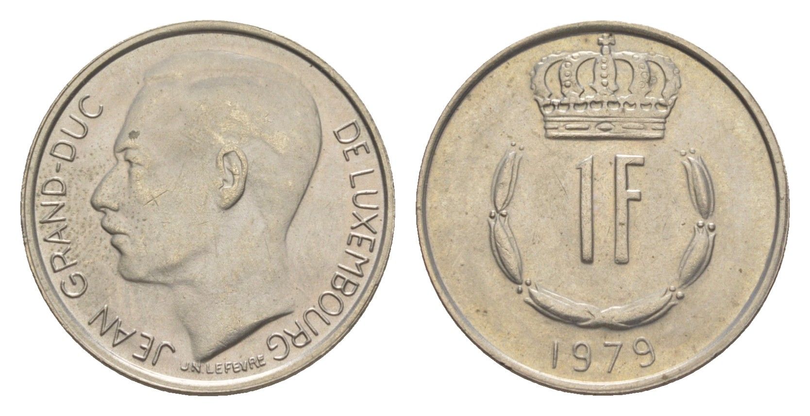 Люксембург 1 франк 1979 Герцог Жан (1964-1999) KM 55 медно-никель 4643-544