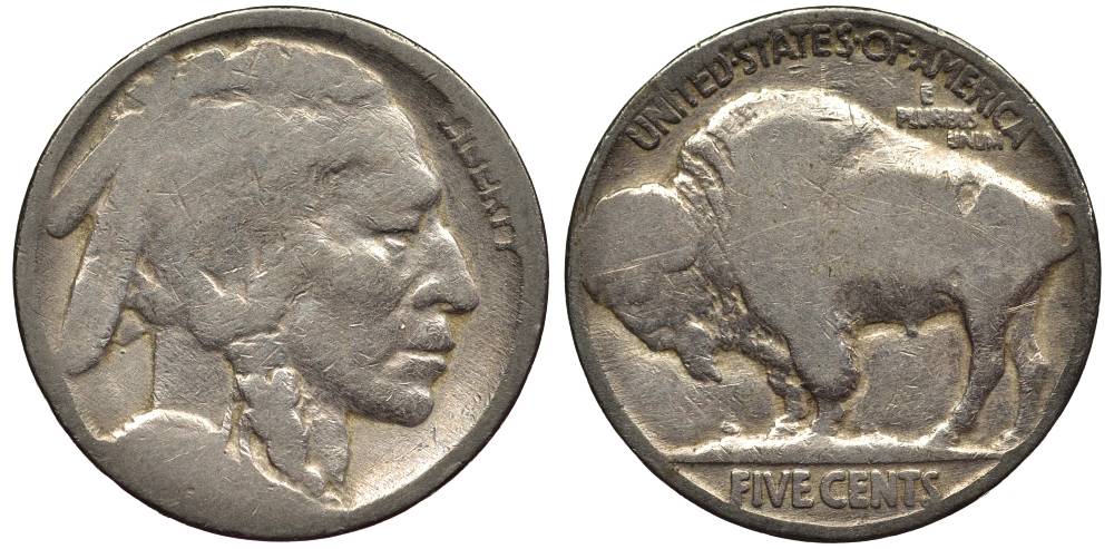 США 5 ЦЕНТОВ ND ИНДЕЕЦ, БИЗОН KM 134 медно-никель 27-734