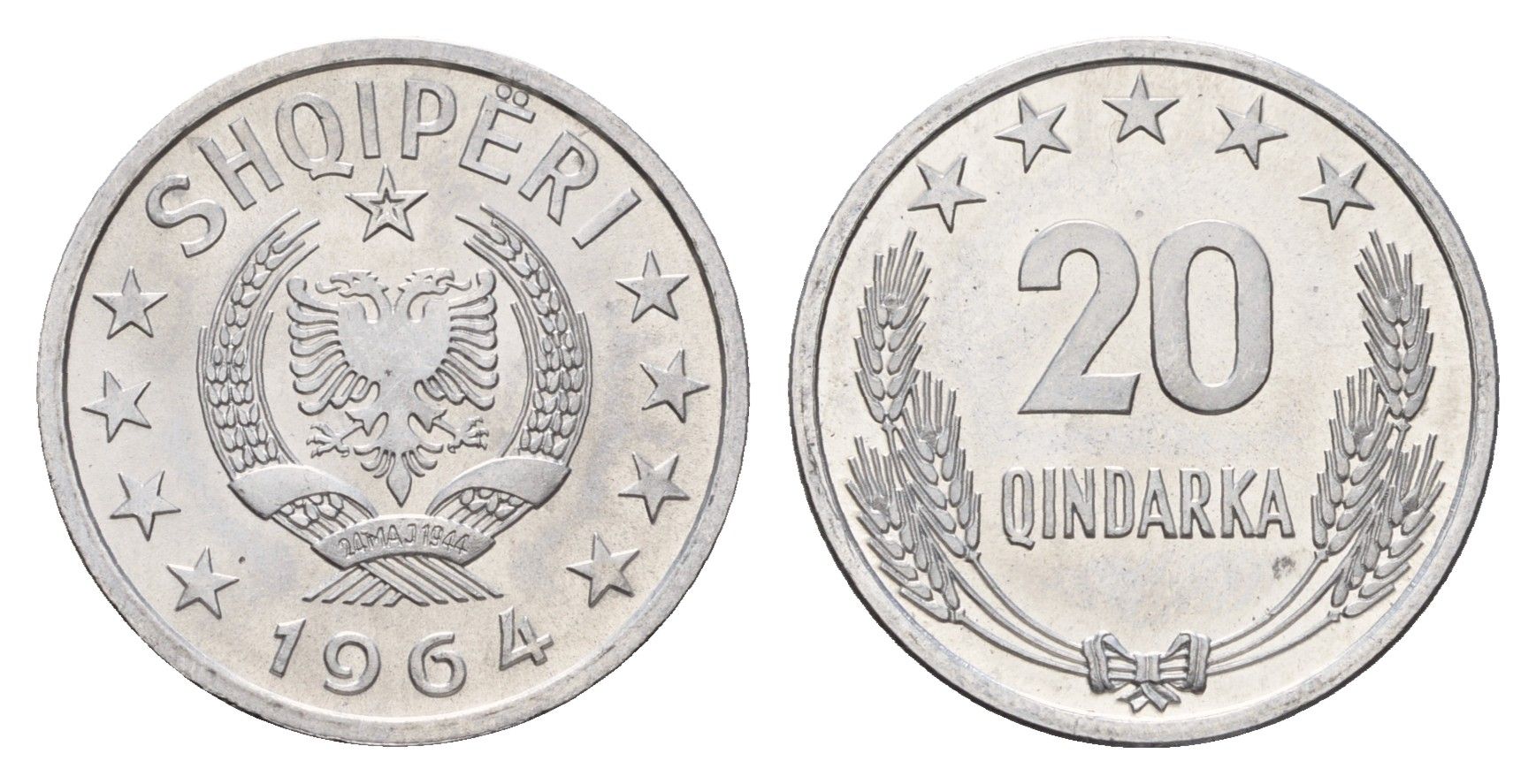 Албания 20 киндарок 1964 KM 41 алюминий UNC 181-356