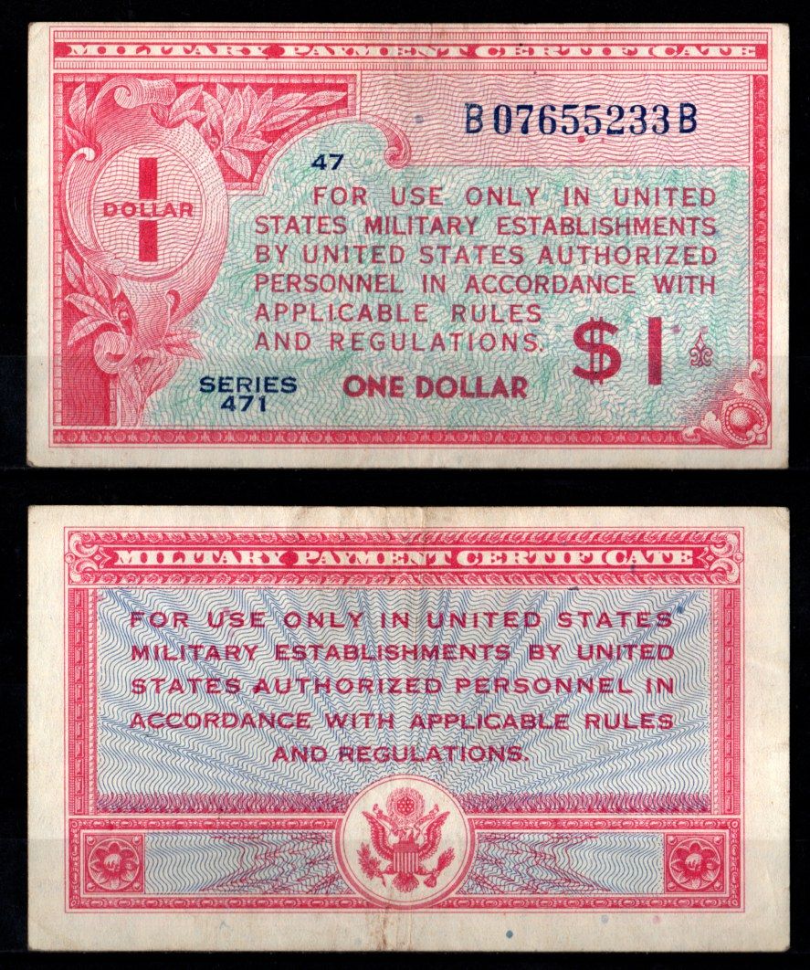 США 1 доллар ND (1947-1948) Pick M12 бумага 451-1280-1