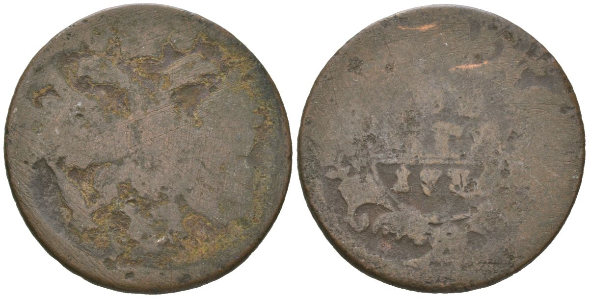 Россия 1 деньга ND (1730-1739) KM 188 медь 4605-553