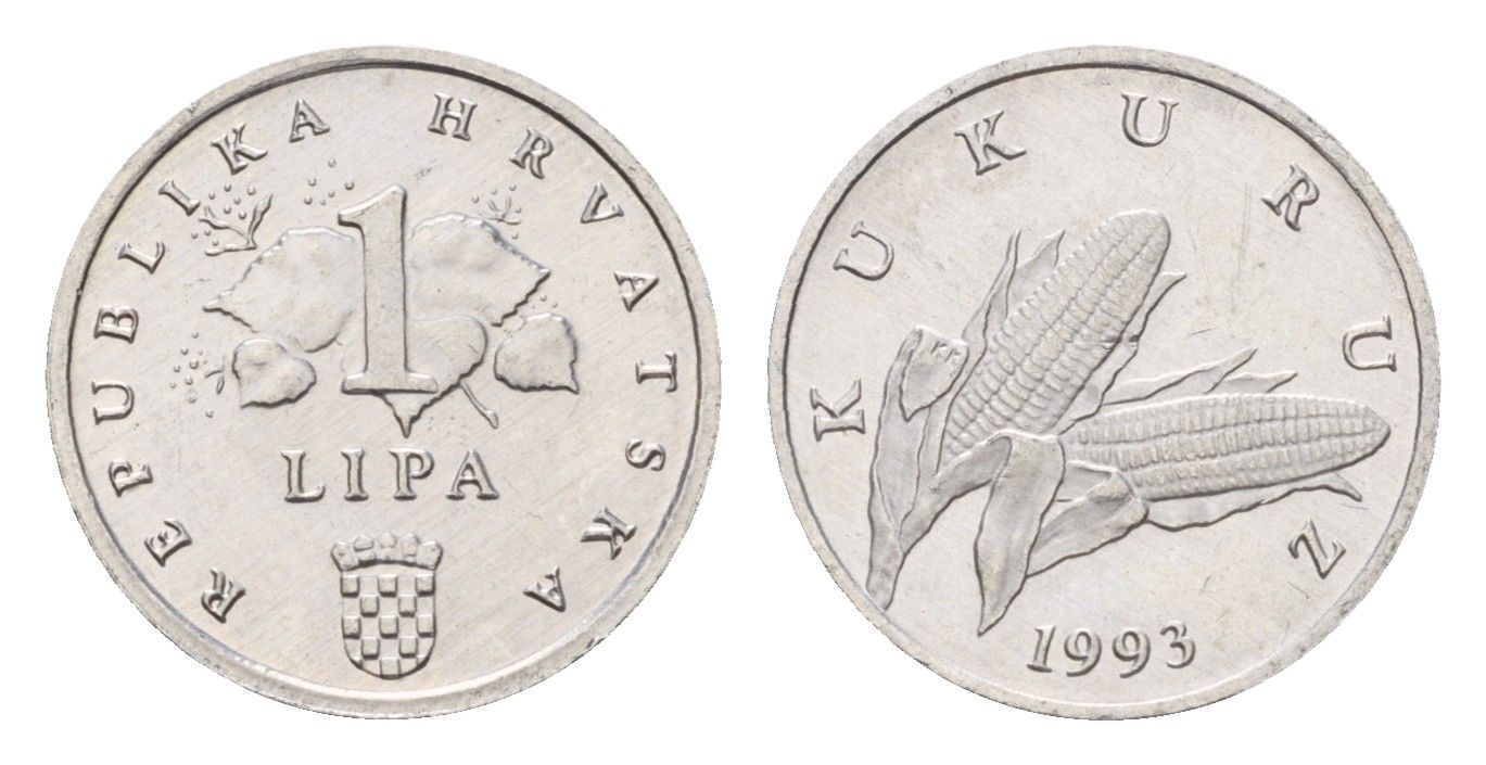 Хорватия 1 липа 1993 нечетный год KM 3 алюминий 4617-1226