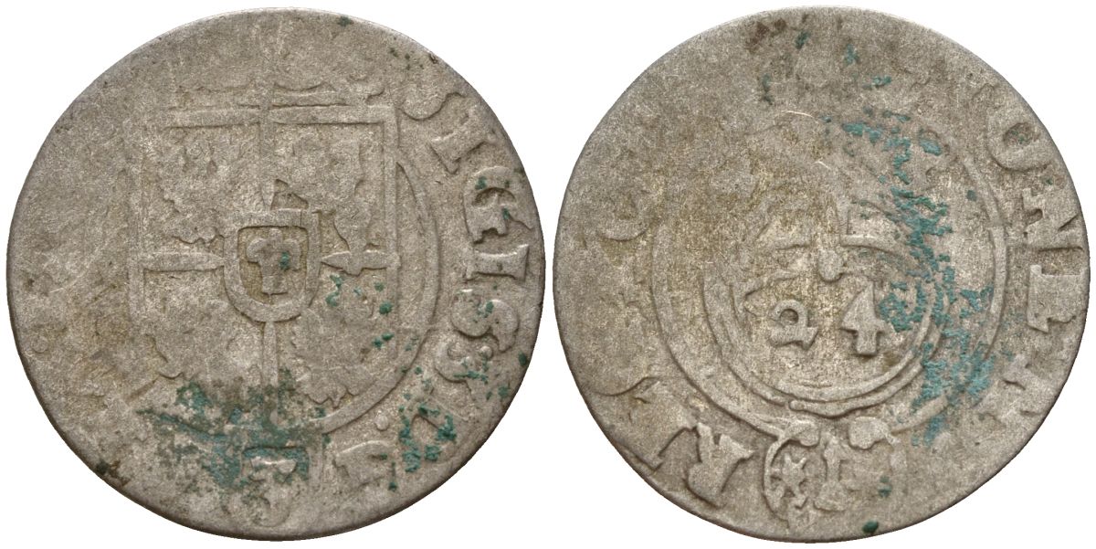 Польша 3 полкера (3 полторака - 1 крейцер) 1626 Сигизмунд III Ваза (1587-1632) Gorecki B.26, KM 41 серебро 4160-216