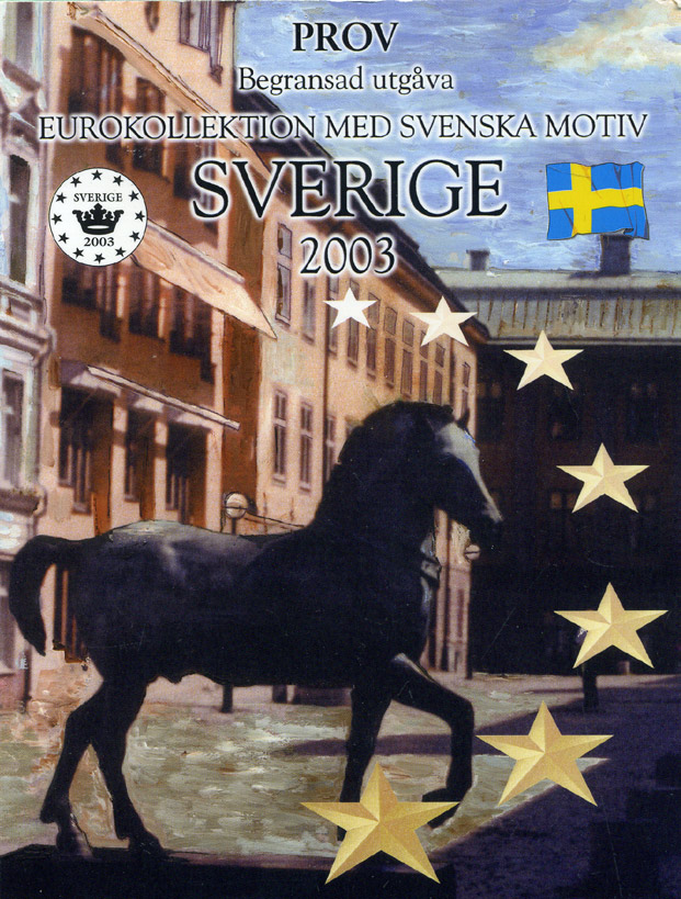 Швеция набор из 8 европробников 2003 в оригинальном буклете UNC 5-6-3-04