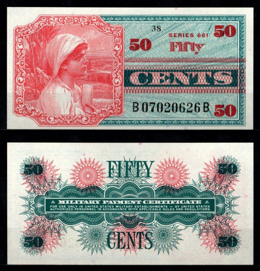 США 50 центов ND (1968) Женщина Pick M67 бумага UNC (пресс) 451-1278-3