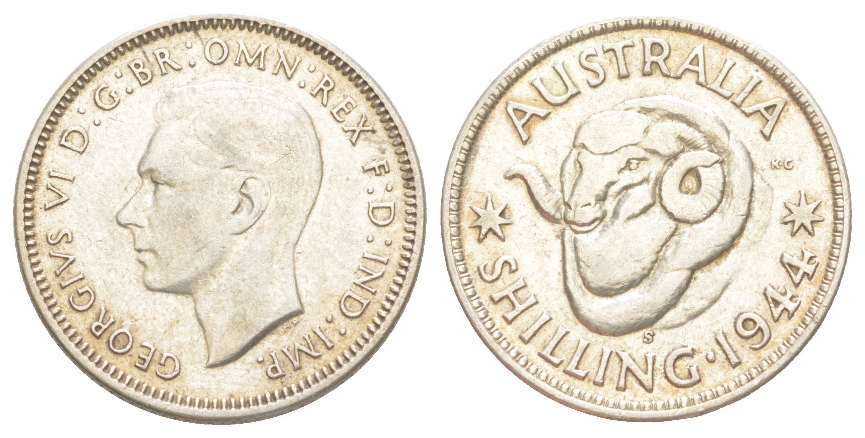 Австралия 1 шиллинг 1944 Георг VI (1936-1952) KM 39 серебро 441-1345