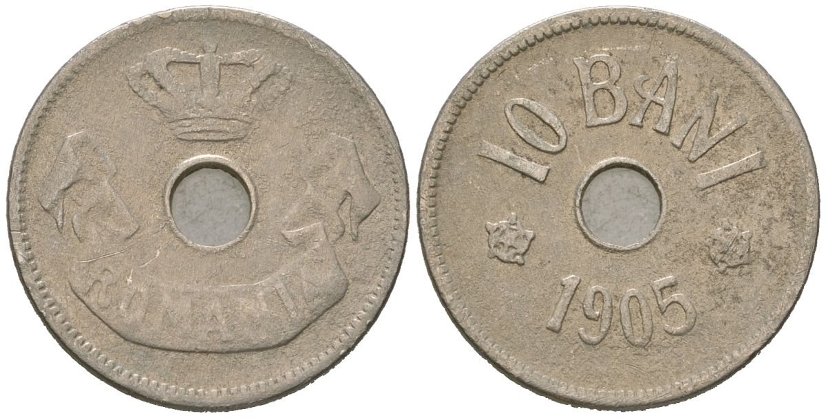 Румыния 10 бань 1905 Кароль I (1881-1914) KM 32 медно-никель 4615-347