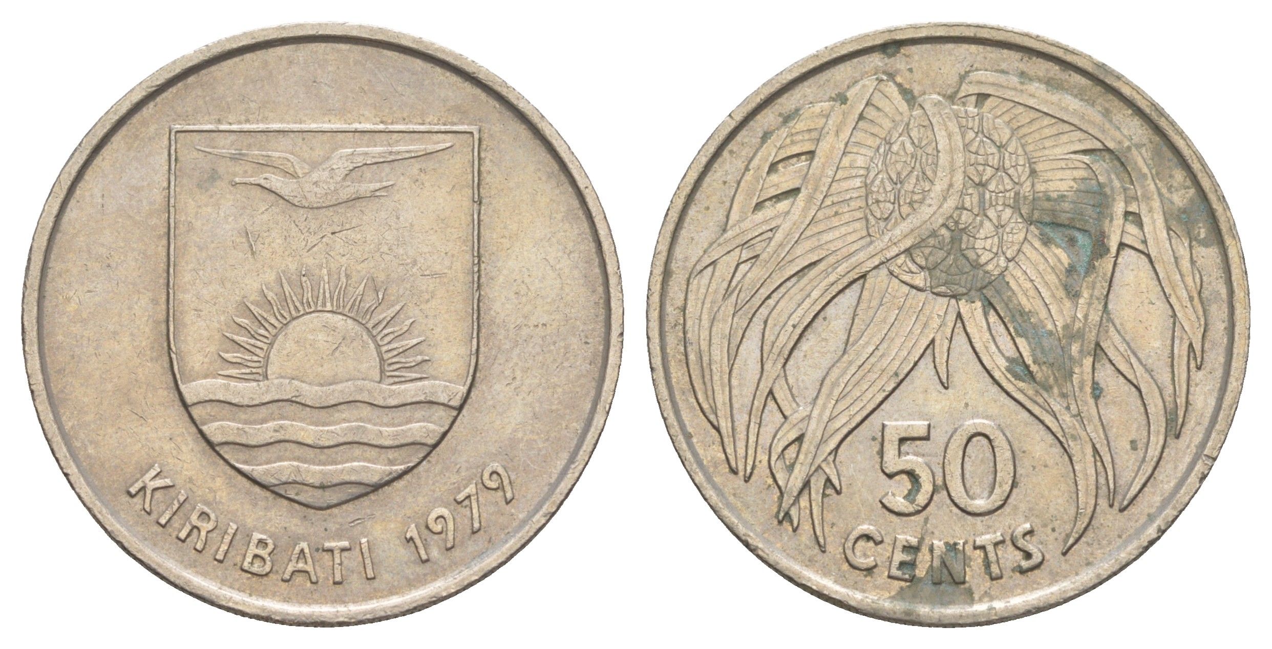 Кирибати 50 центов 1979 KM 6 медно-никель 4185-1226