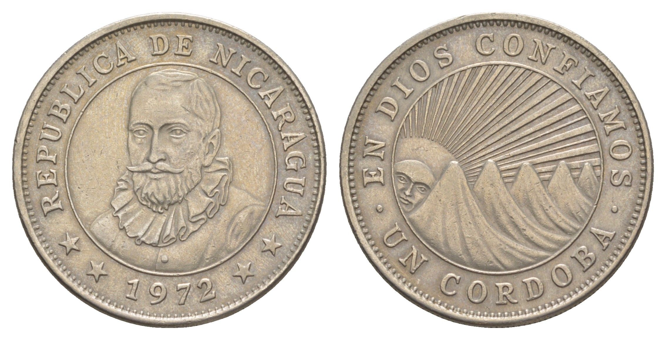 Никарагуа 1 кордоба 1972 KM 26 медно-никель 4641-335