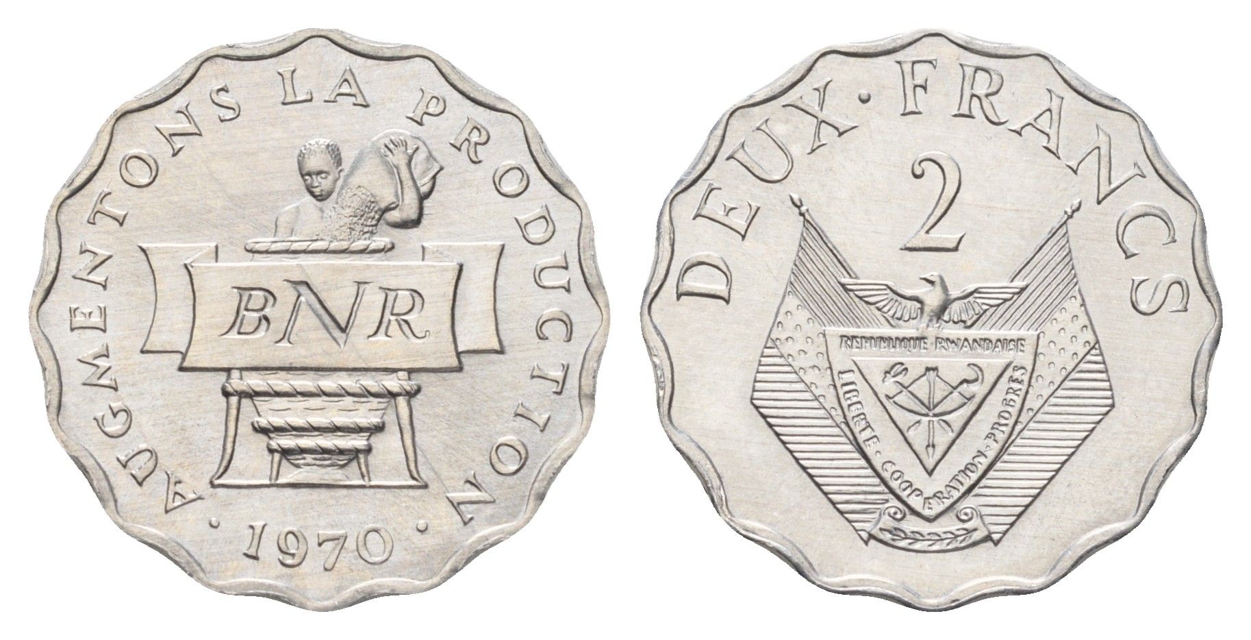 Руанда 10 франков 1970 ФАО KM 10 алюминий UNC 4678-133