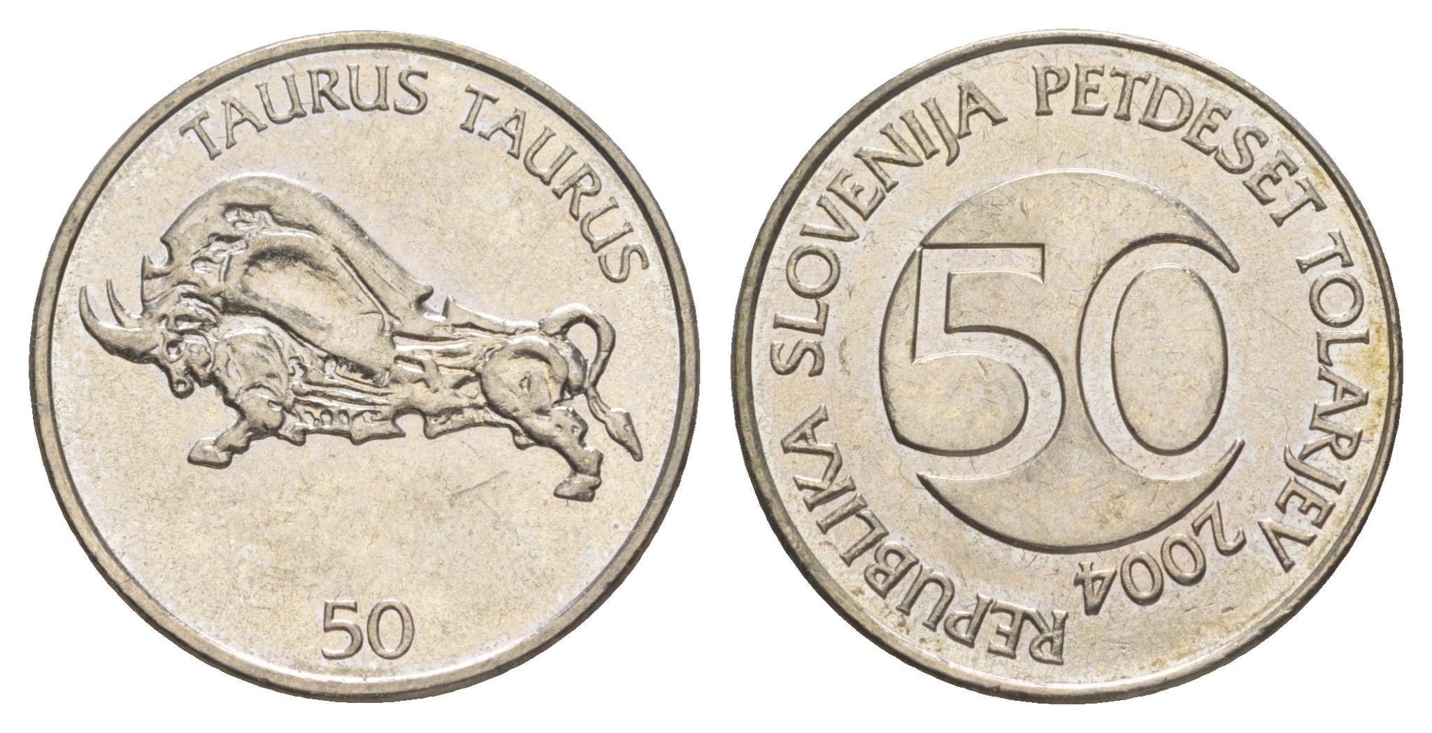 Словения 50 толаров 2004 KM 52 медно-никель 4523-336