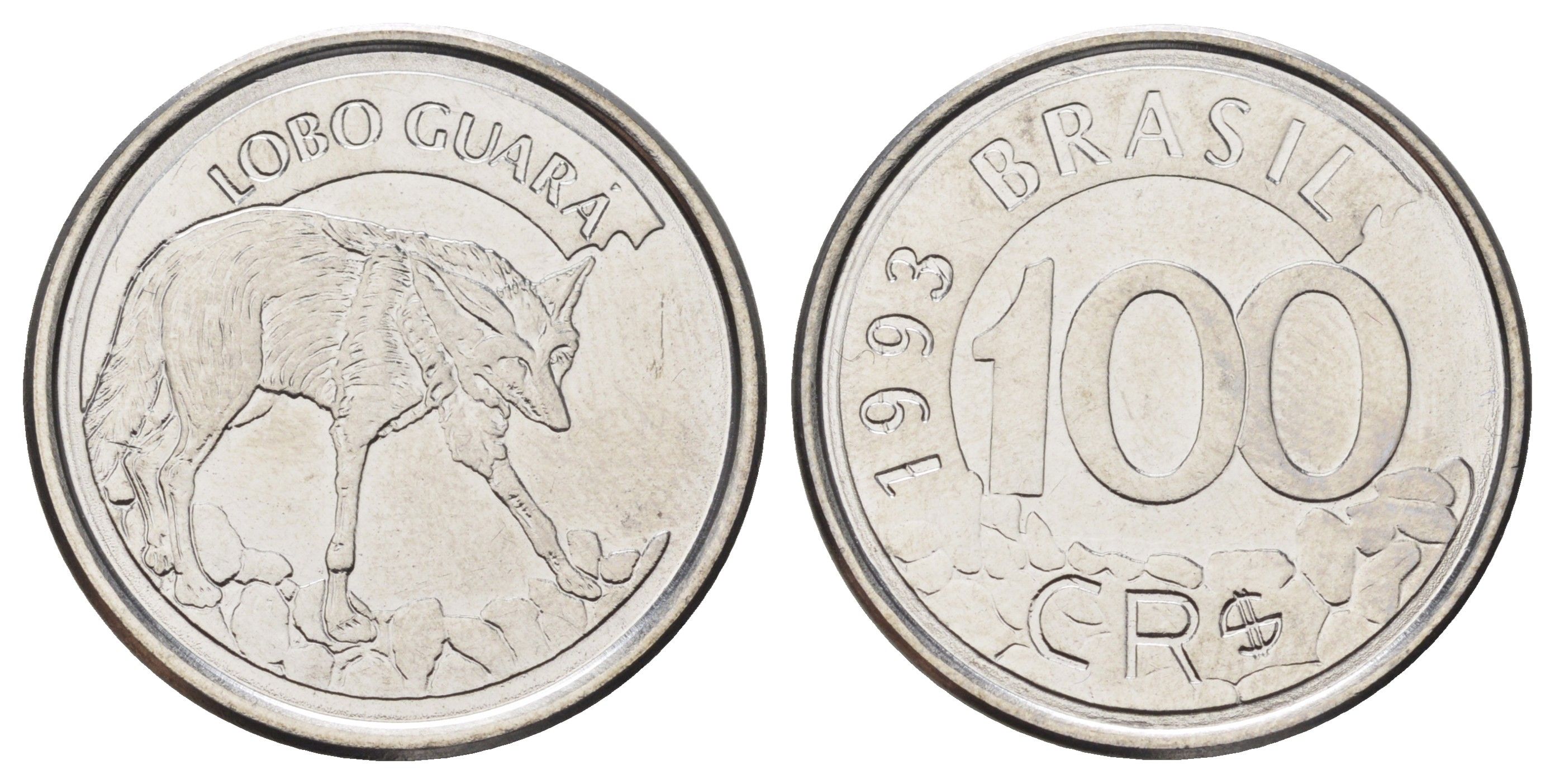 Бразилия 100 крузейро реал 1993 KM 630 нержавеющая сталь UNC 4670-1226