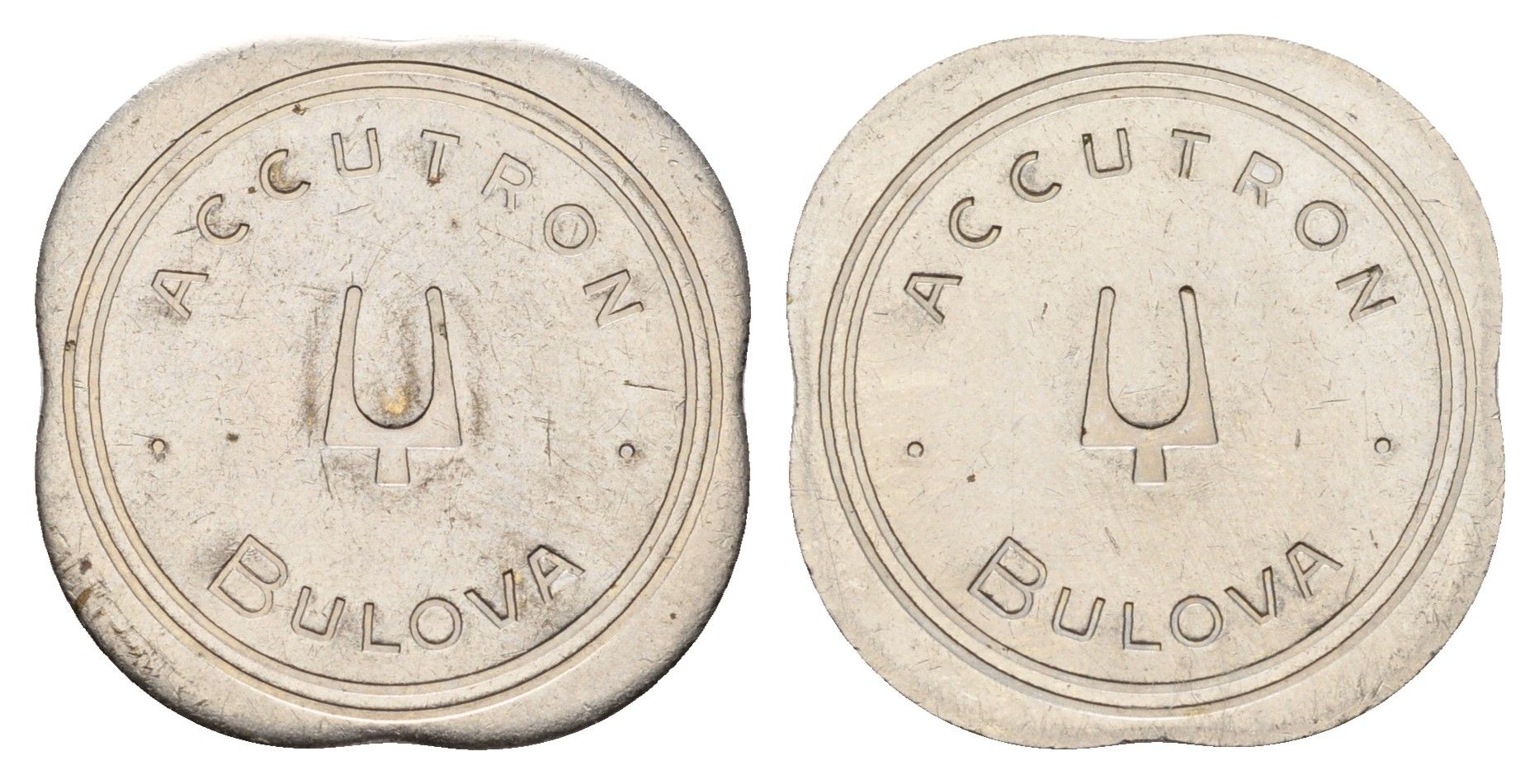 США жетон фирмы часов Bulova Accutron диаметр 26 мм, вес 4,9 гр никель 4670-932