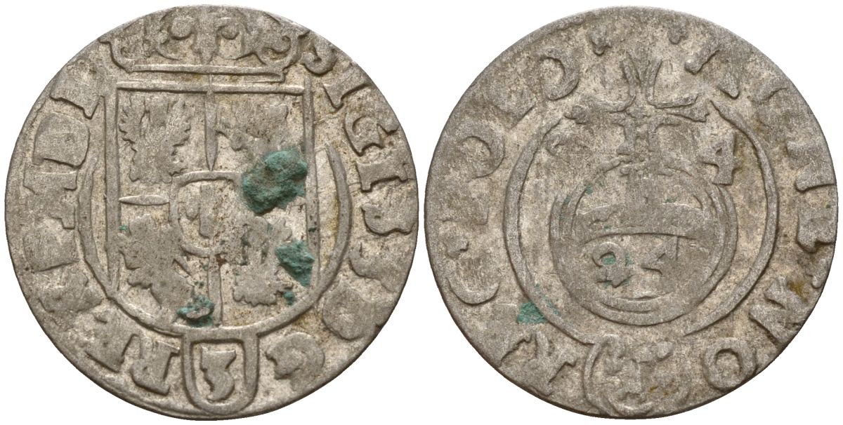 Польша 3 полкера (3 полторака - 1 крейцер) 1624 Сигизмунд III Ваза (1587-1632) Gorecki B.24, KM 41 серебро 4158-965
