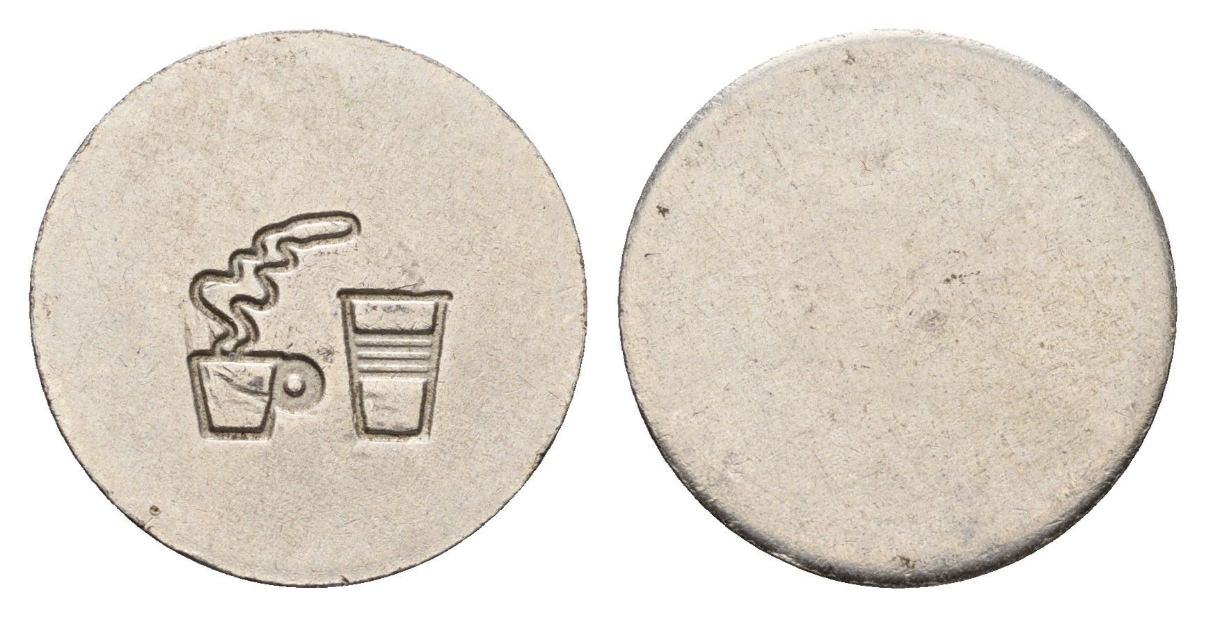 Италия жетон для выдачи напитков - кофе диаметр 22 мм, вес 5,1 гр нержавеющая сталь 4669-247