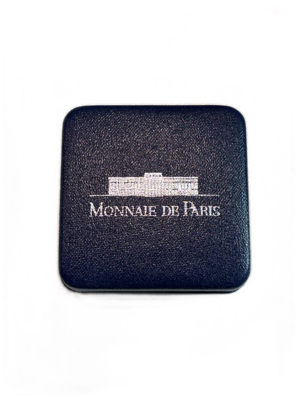 Франция 100 франков 1993 200 лет Лувра, Свобода, Делакруа, в оригинальной коробке, сертификат KM 1018.2 серебро  PROOF  1-6-4-53