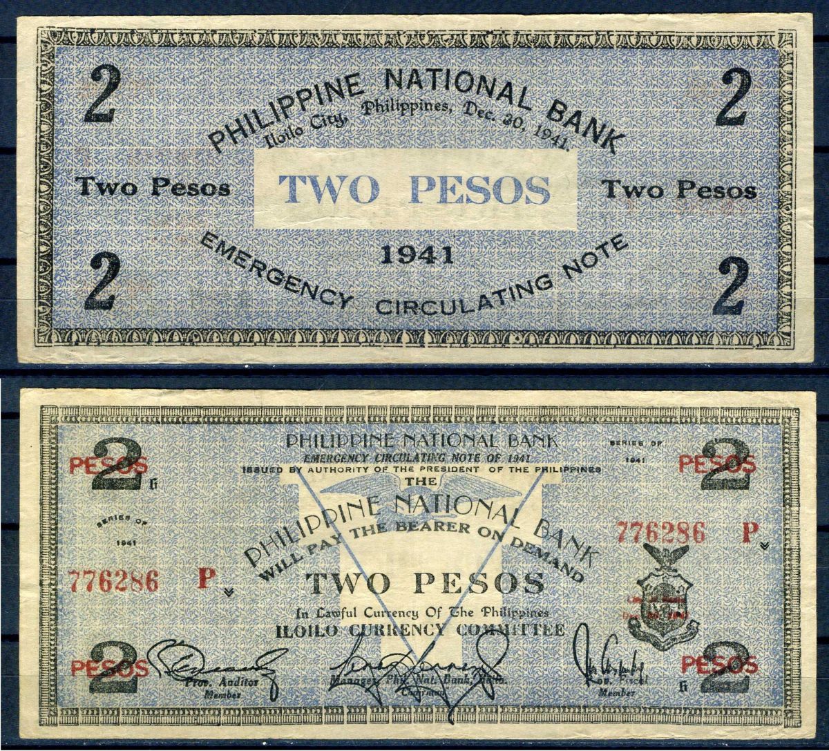Филиппины, Илоило 2 песо 1941  Pick S306 a  бумага   7375-34-1-1