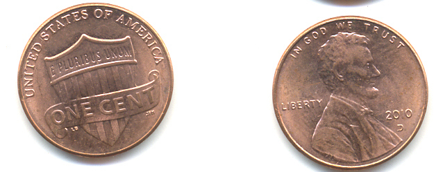 США 1 ЦЕНТ 2010 D ЛИНКОЛЬН KM NEW цинк плакированный медью UNC 179-625