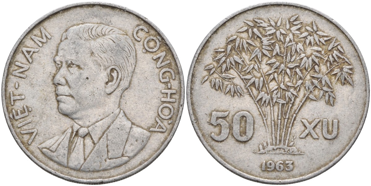 Южный Вьетнам 50 су 1963 KM 6 алюминий 4367-545