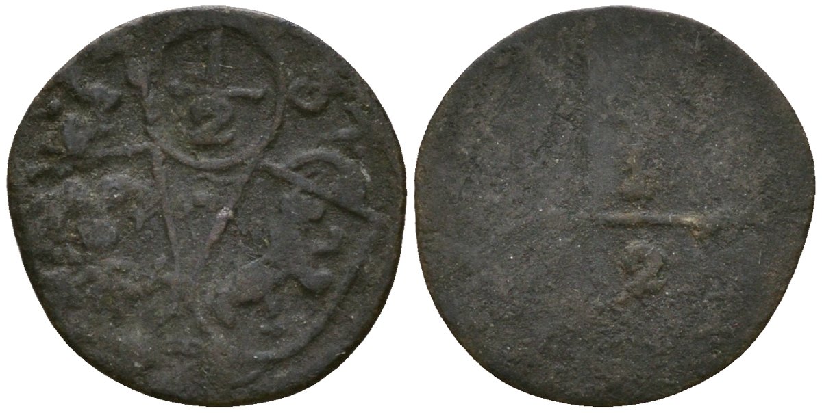 Австрия, Зальцбург 1/2 крейцера 1737 KM 333 серебро 4147-215