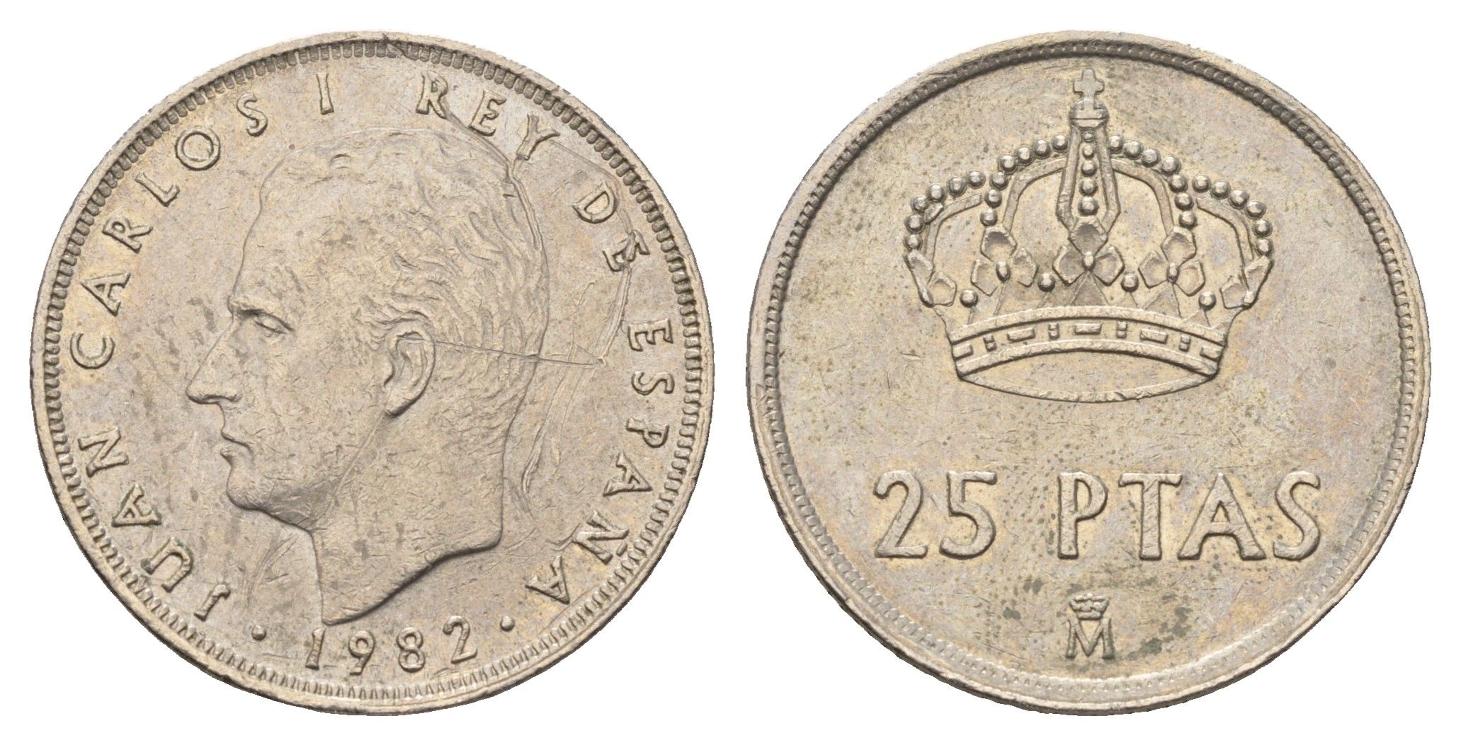 Испания 25 песет 1982 Хуан Карлос I (1975-2014) KM 824 медно-никель 4633-1042